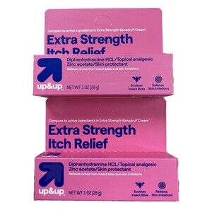 Itch Relief Extra Strength Cream 1oz Up&up Soothe Relieve Skin Bites Lot Of 2
